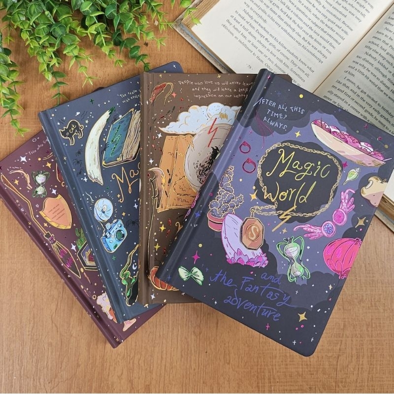 Caderno Retrô Literário Mundo Mágico Diário Criativo com Ilustrações Coloridas Harry Bruxo em Oferta na Shopee