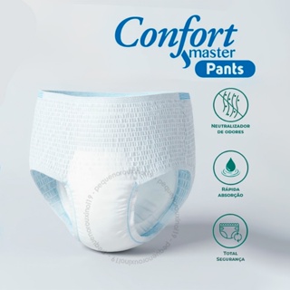 Fralda Geriátrica Incontinência Descartável Confort Master Pants Calcinha Cueca P/M G/GG em Oferta na Shopee