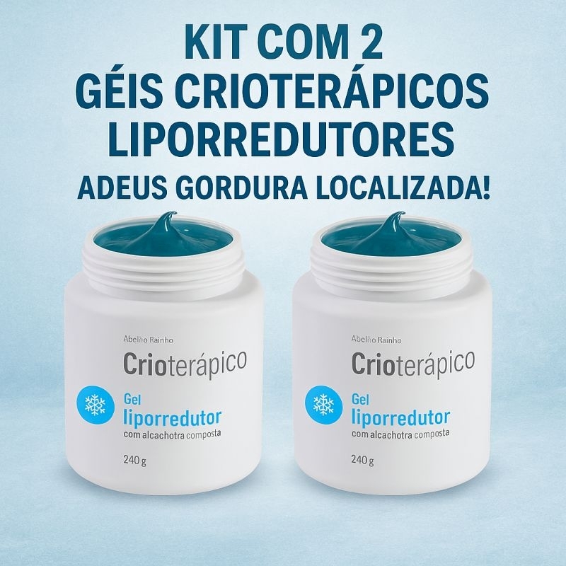 Kit com 2 Géis Crioterápicos Liporredutores 240g – Abelha Rainha