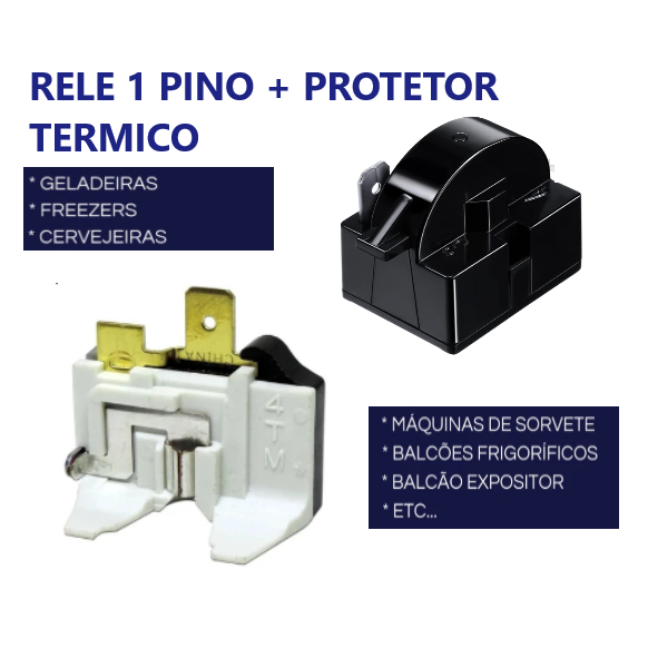 rele e protetor para geladeira freezer todas as marcas 1 pino 220v