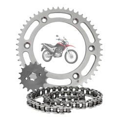 Kit Relação Completa Nxr Bros 150 2005/2015 Reforçada Aço 1045