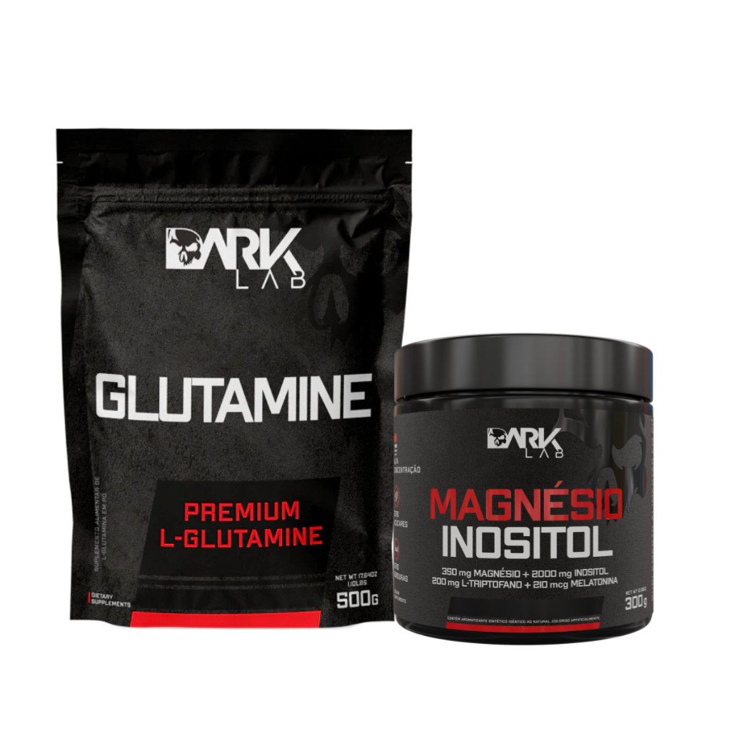 Kit Magnésio inositol + Glutamina 500g Dark Lab