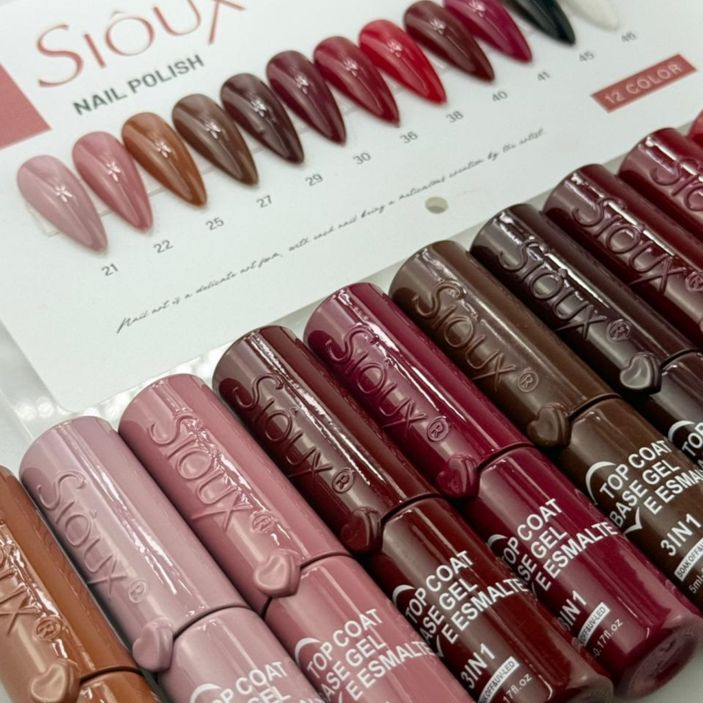 Coleção coração com 12 esmaltes em Gel + Cabine LED Siôux em Oferta na Shopee