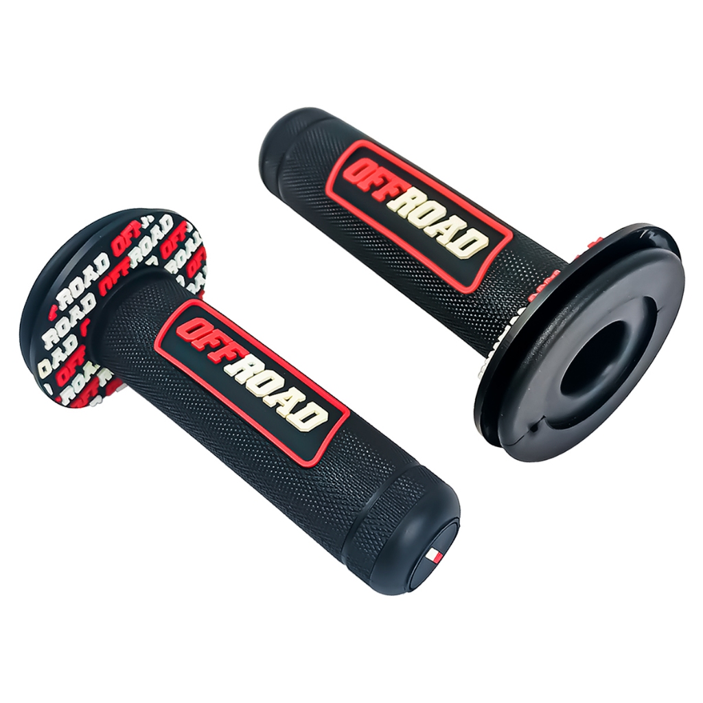Par De Manopla Off Road XLR 125 1996 A 2001 Vermelho / Preto — imagem 2 de 2