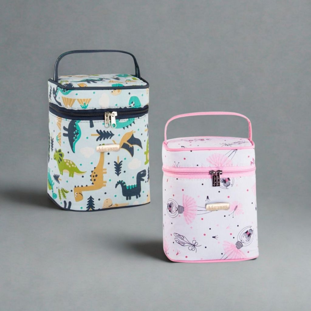 Porta Mamadeira Térmico(compativel com a mamadeira AVENT) Dinossauro/Bailarina