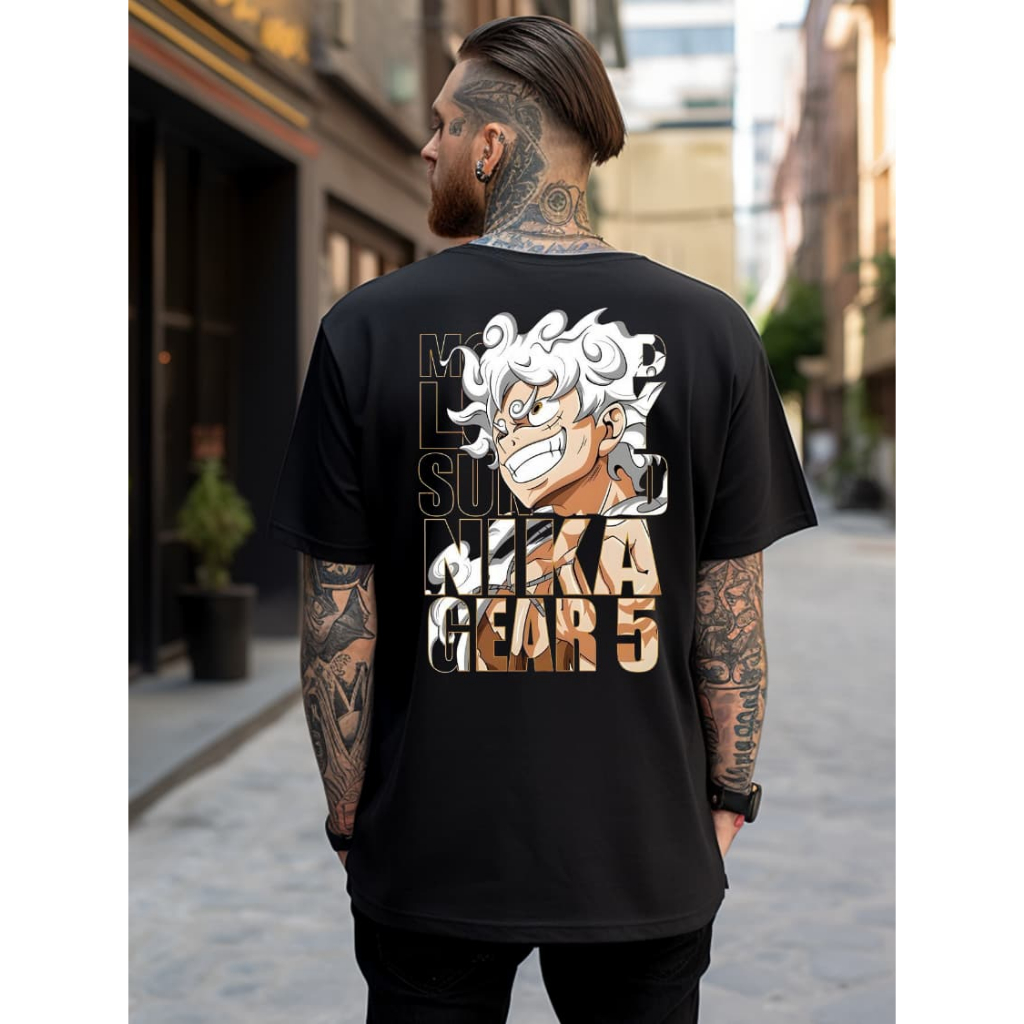 CAMISA LUFFY ONE PIECE GEAR 5 LUFFY TRANSFORMAÇÃO DESENHO ANIME ALGODÃO