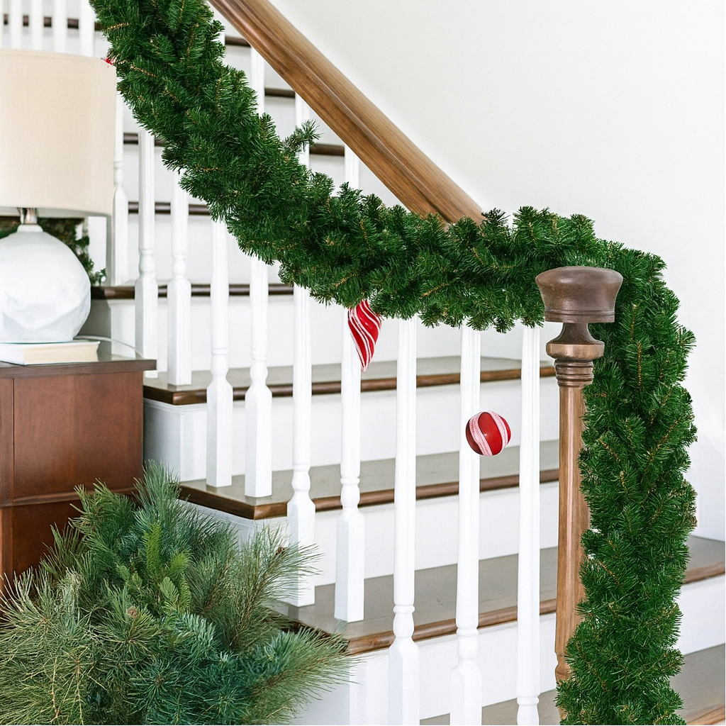 Festão Aramado Galhos Verde Cru Enfeite de Natal Decoração Natalina Ambientes Diversos