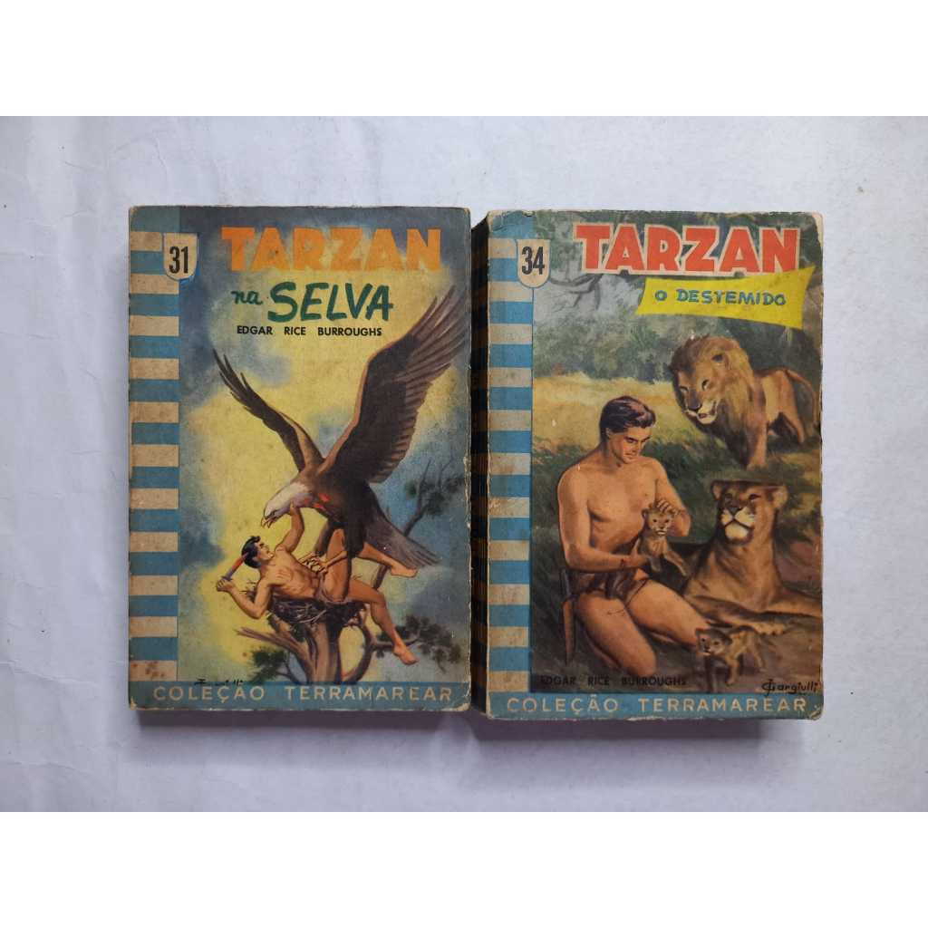 Lote Tarzan Colecao Terramarear 31 e 34 Editora Nacional 1958 Usadass