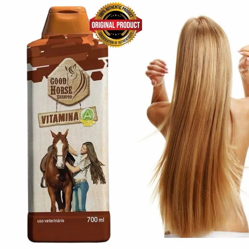 Shampoo Cavalo Good Horse TikTok Com Vitamina A 700ml Original Fortalecimento Crescimento Cabelo em Oferta na Shopee