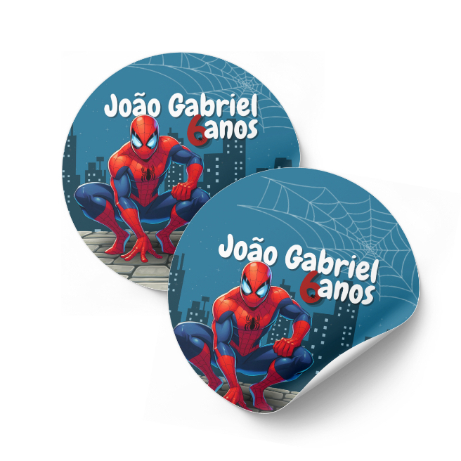 24 Adesivos - Homem Aranha 4cm |  Lembrancinha | Aniversário | Mêsversário - Todos os temas