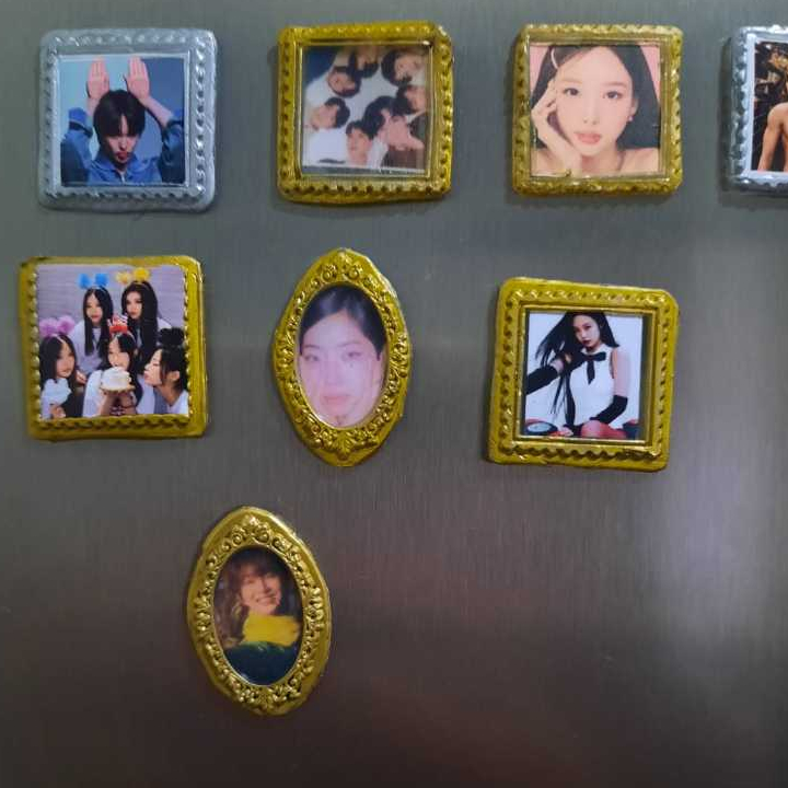 Twice Jihyo Quadro Ímã Kpop Colecionável Aesthetic Fofo Moldura Vintage em Resina