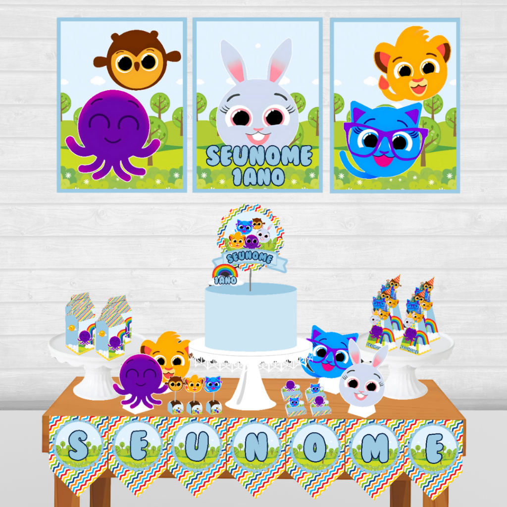 Kit Festa só um bolinho Bolofofo Menino personalizado/mesversário aniversário/ Lembrançinha 80 itens