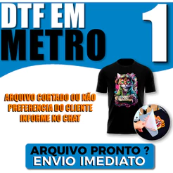 Dtf I3200 Impressão Alta Qualidade 1 Metro x 58cm Arquivo Pronto Arte Envio Imediato Roupas Moda