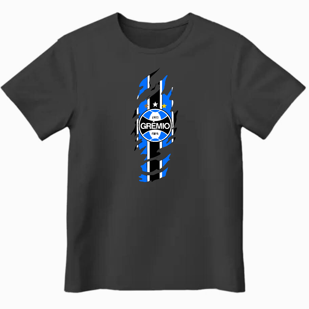 Camiseta Infantil Torcida Grêmio Tricolor Pampas Futebol Blusa