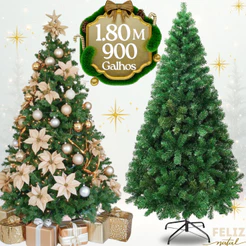 Árvore de Natal Premium Super Cheia Grande Luxo Decoração de Natal