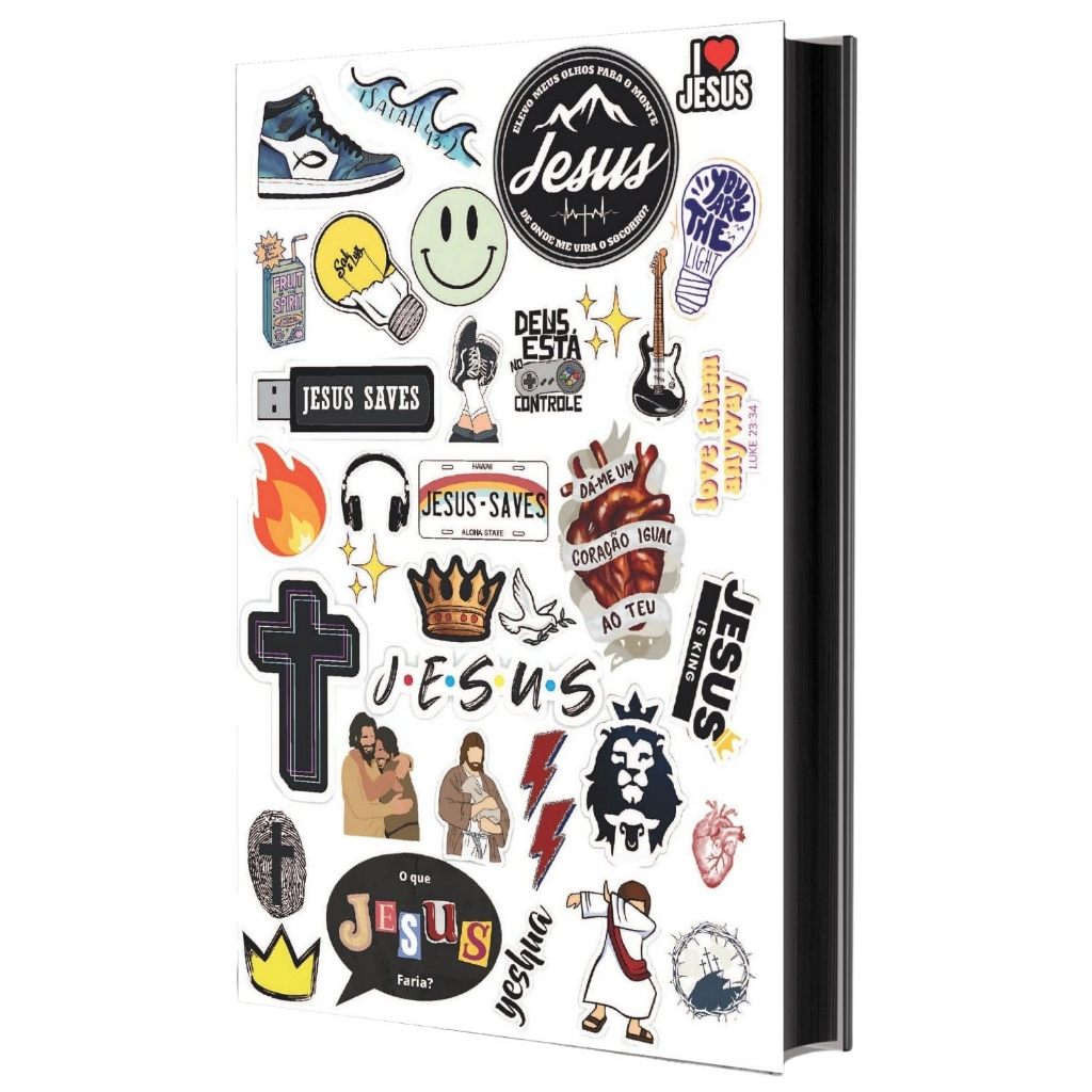 Biblia Sagrada Nvi - Jesus Stickers Adesivos em Oferta na Shopee