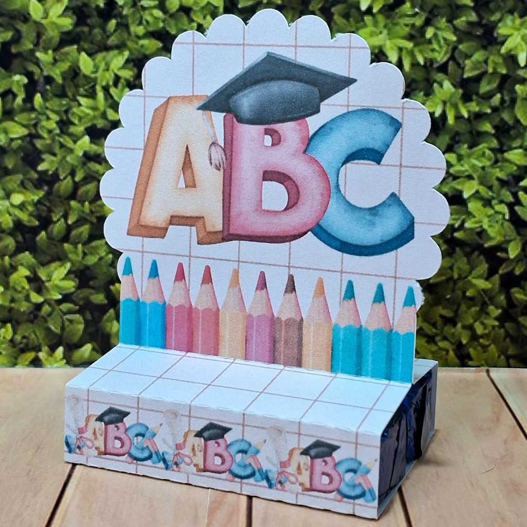 Porta Bis Personalizado para Lembrancinha de Festa, Aniversário Formatura Infantil ABC Pegue e Monte