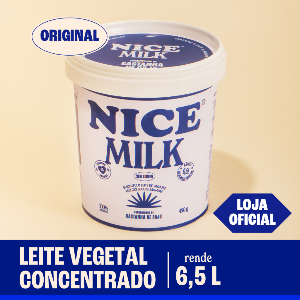 Leite Vegetal NICEMilk 6,5L - Concentrado de Castanha de Caju