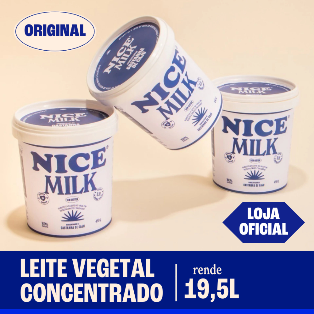 PACK 3un. - NICE® Milk Castanha 19,5L - Leite Vegetal Concentrado