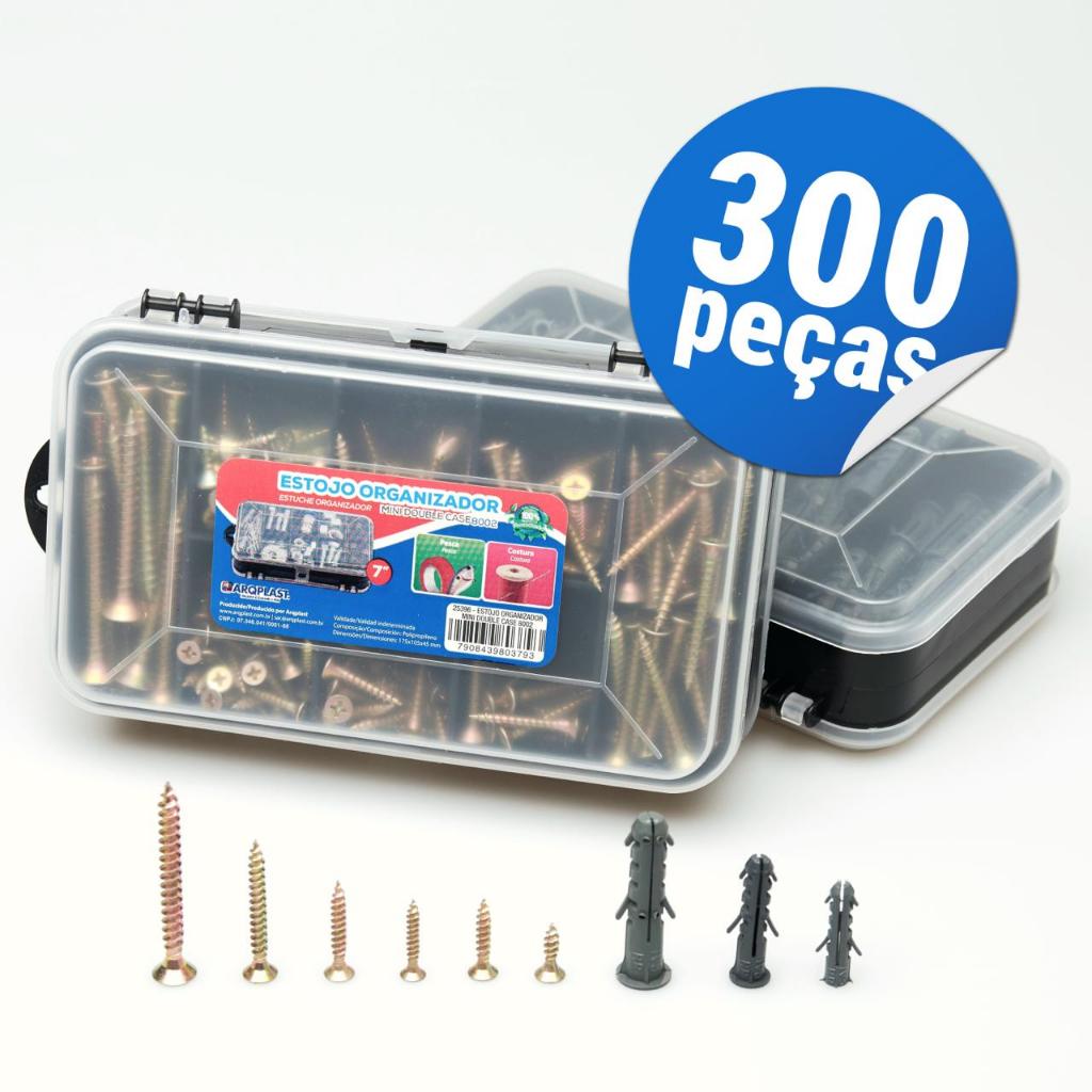 Kit Parafusos e Buchas Philips 300 pç com Estojo Maleta Organizadora em Oferta na Shopee