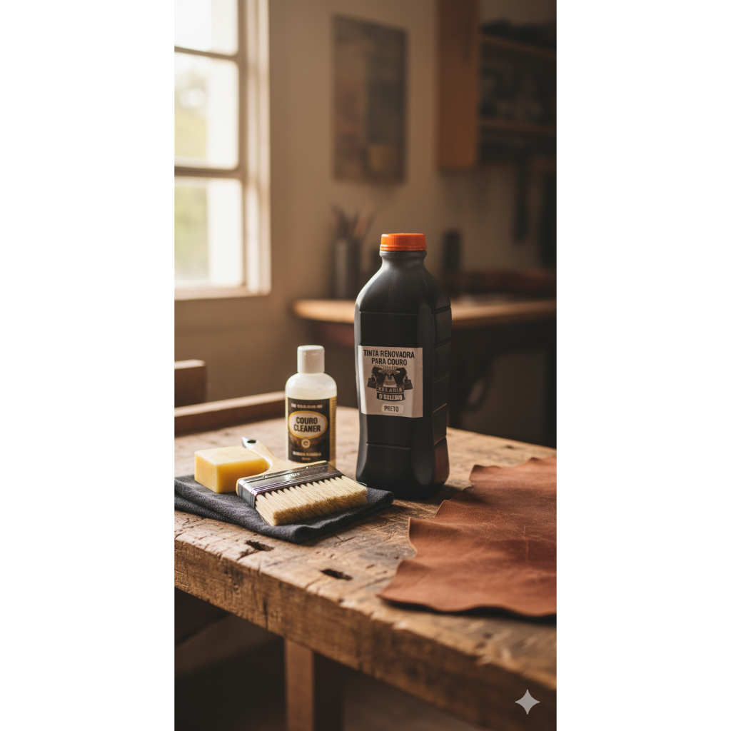 Tinta para couro - Botas, jaquetas, cintos, sofás.