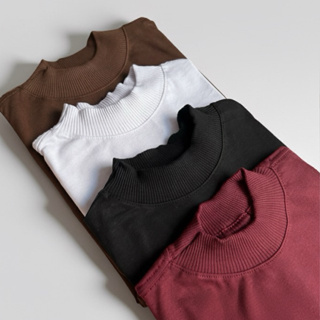 kit 4 Camisetas Femininas Básicas Gola alta  Algodão Lisa Moderna  Elegante em Oferta na Shopee