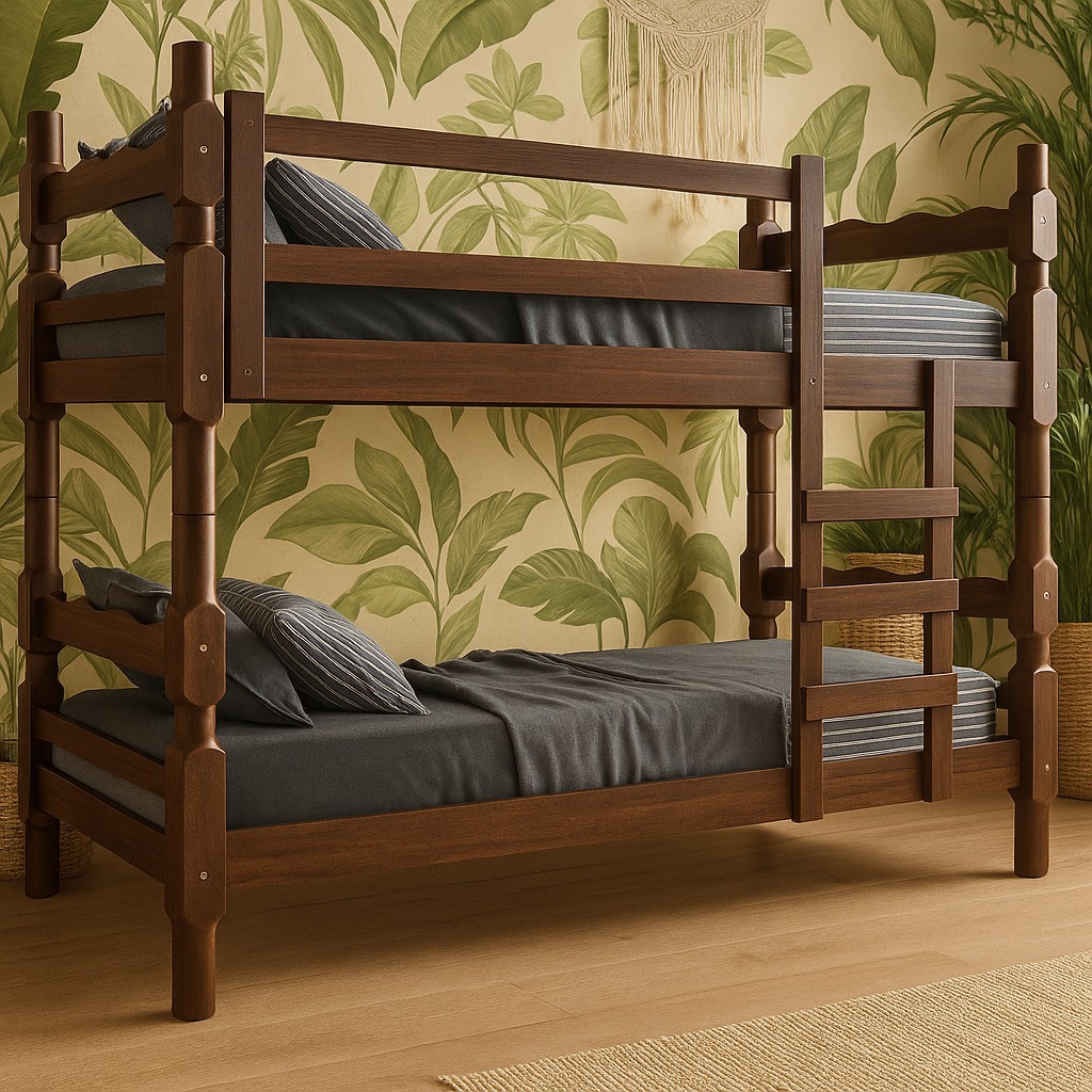 Beliche Madeira Maciça - vira 2 Camas - para Colchão 78/88 x 188cm Porto Multimóveis VCR4138 em Oferta na Shopee