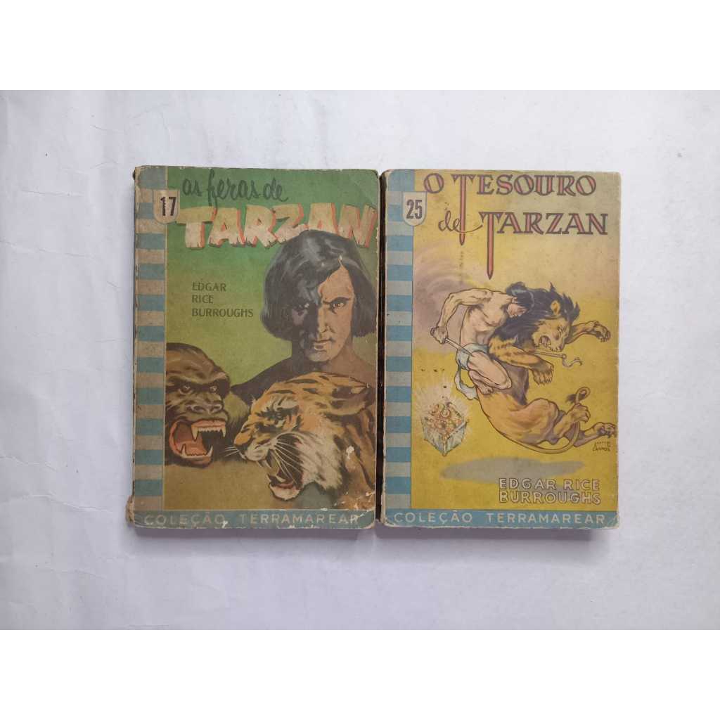 Lote Tarzan Colecao Terramarear 17 e 25 Editora Nacional 1958 Usadass