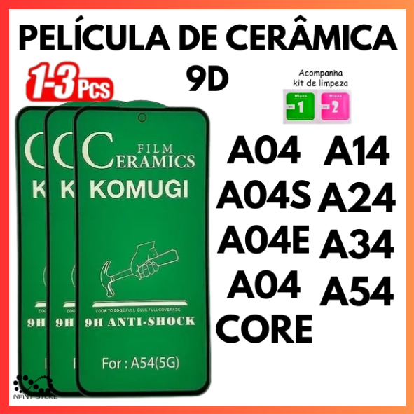 Película De Cerâmica Flexível Hidrogel 3D/9D Para Samsung A04 A04S A04 CORE A04E A14 A24 A34 A54