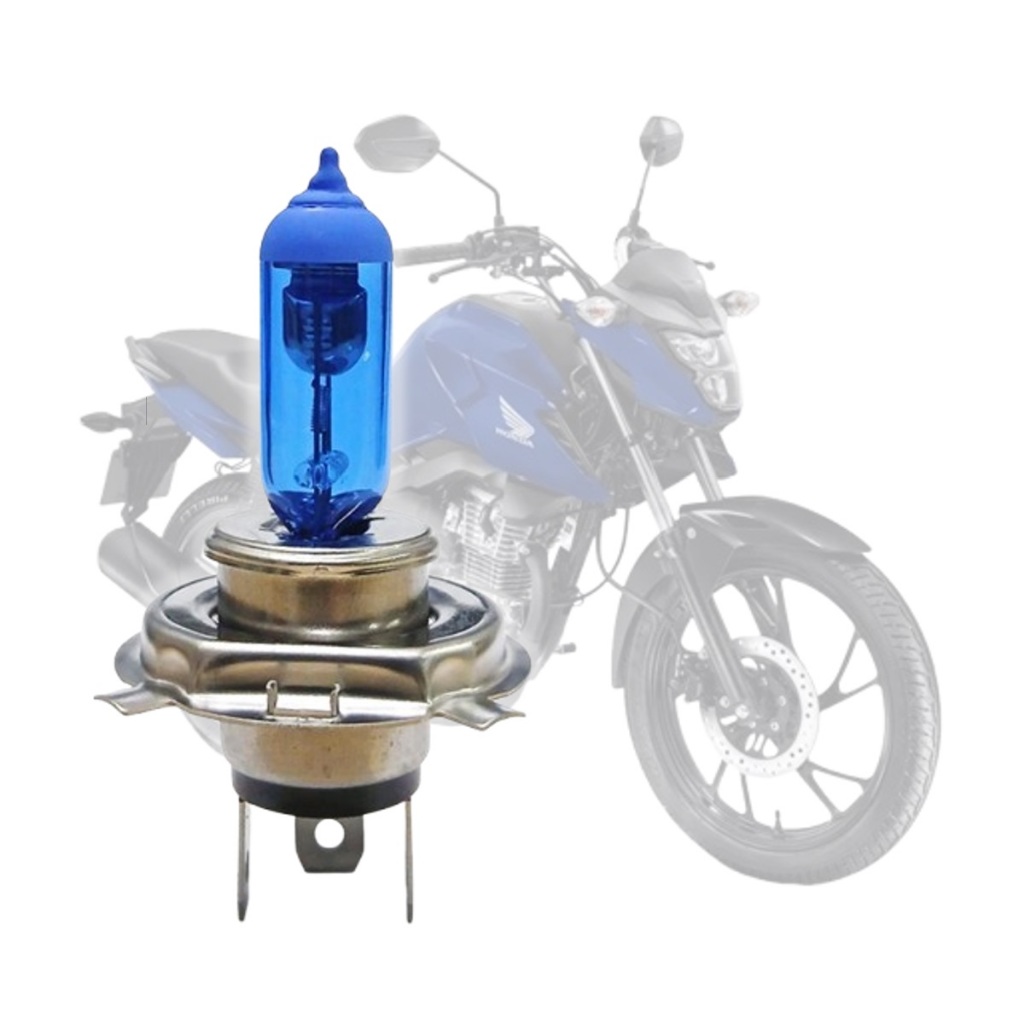 Lampada Super Branca Moto Motocicleta H4 35w Honda CG 160 150 125 Titan Fan 8500k Efeito Xenon