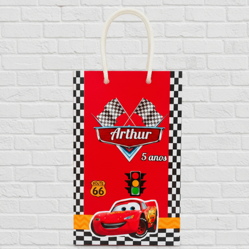 Sacolinha P Carros Relâmpago Macqueen Personalizada/sacolinha surpresa/lembrancinha para aniversário infantil  15x10.