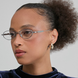 【Betsy Premium】Óculos Feminino Sem Grau Oval Metal | Anti Luz Azul | Ponto Dupla Elegante | Leve & Confortável em Oferta na Shopee