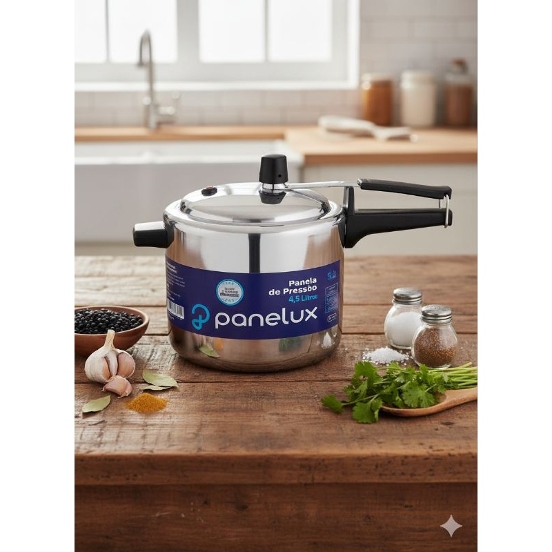 Imagem Panela de pressão PANELUX CLASSIC 4,5L Alumínio polido