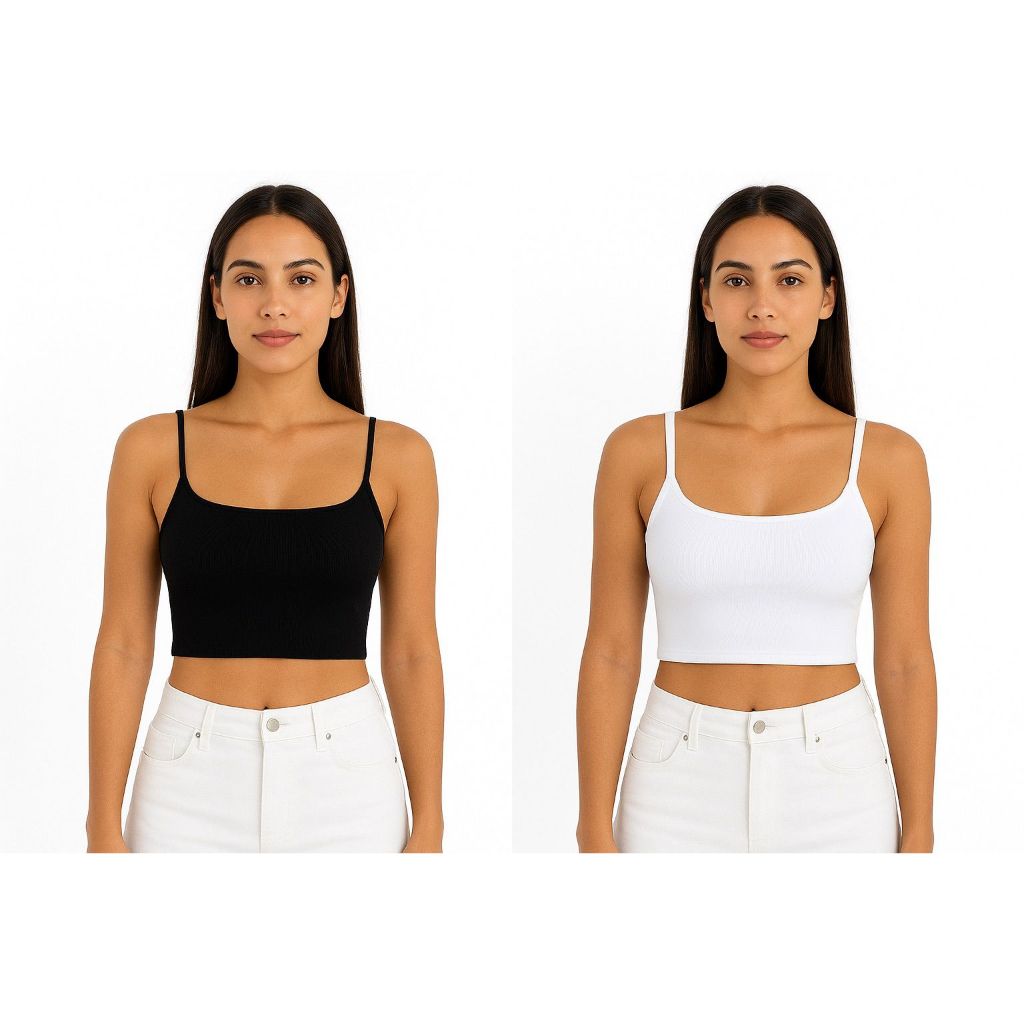 Cropped TOP Feminino Regata Suplex com Alça Fina – Tecido Confortável | Forro Duplo | P, M G e GG em Oferta na Shopee