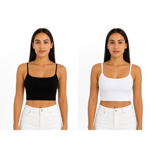 Cropped TOP Feminino Regata Suplex com Alça Fina – Tecido Confortável | Forro Duplo | P, M G e GG em Oferta na Shopee