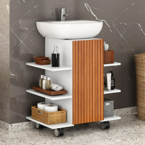 QUEIMA DE ESTOQUE!!! Gabinete Armário Banheiro Pia De Coluna 2305 em Oferta na Shopee