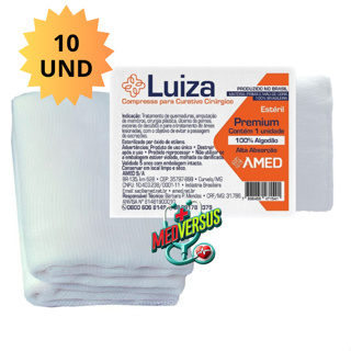 Compressa P/curativo Cirúrgico Algodonado Chumaço Estéril C/10 und zobec 10X15 ou 10x50 - Luiza Amed em Oferta na Shopee