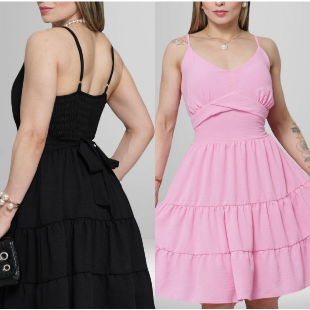 vestido feminino midi,bojo,lastex,vestido duna,alça fina,vestido leve vestido com laço,vestido verão
