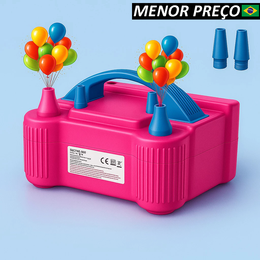 Bomba de Encher Balões Bexigas I lador Elétrico Bola de Festas 110v/220v