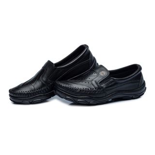 Sapatilha Mocassim masculino couro de vaca preto em Oferta na Shopee