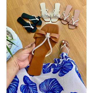 KIT COM 4 RASTERINHA Sapatos Femininos  Sandálias e Chinelos Sandália Plana e Rasteirinha LAÇO