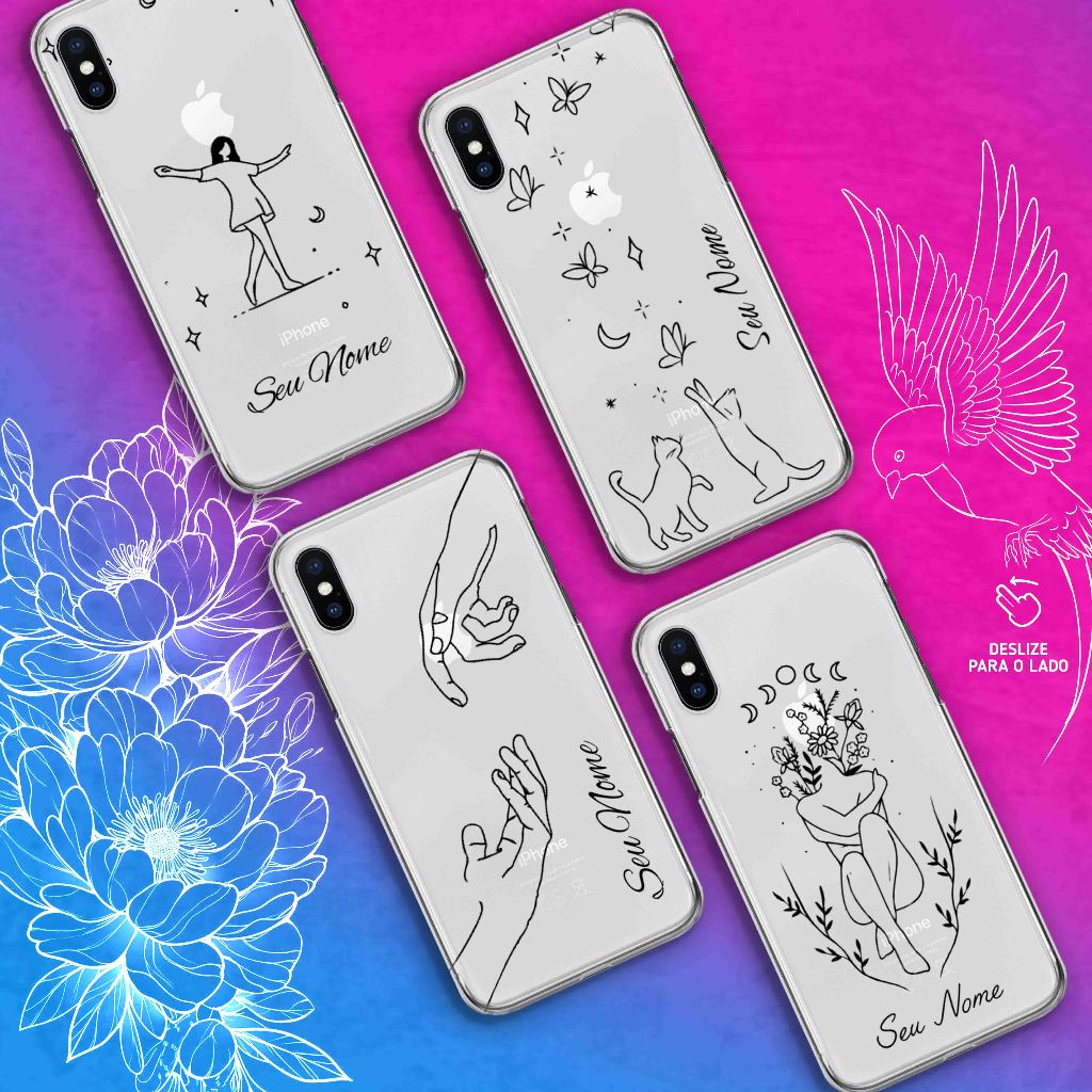 Capa Capinha Case Personalizada com Nome - Moto Edge 60 Fusion - Fine Line Collection
