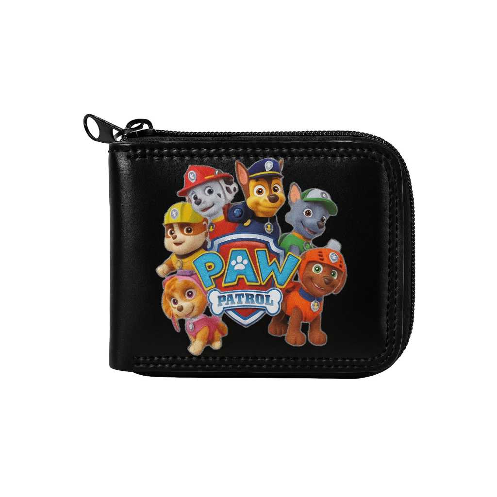 carteira infantil criança fecho zipe patrulha canina fecho zipe