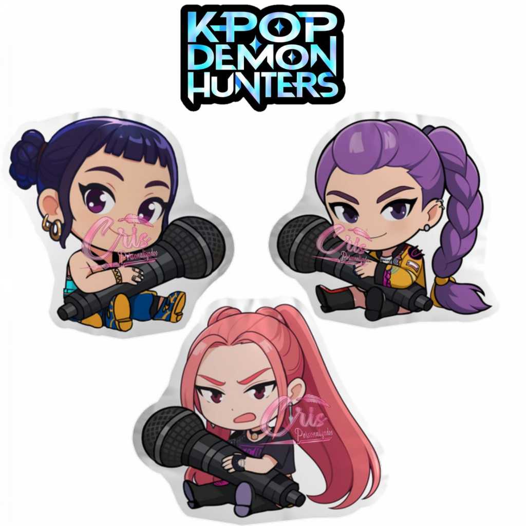 Almofada Decorativa  Personalizada Guerreiras do K-pop 28cm  K-pop Demon Hunters em Oferta na Shopee