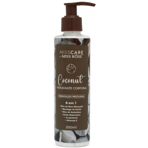 Hidratante Corporal Coconut Miss Rôse 200ml - Validade 11/2027