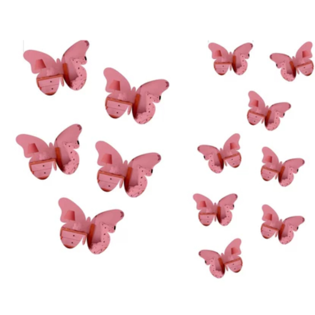 Kit 20 Borboletas Acrílicas Espelhadas – Decoração de Quarto Sala e Festa em Oferta na Shopee