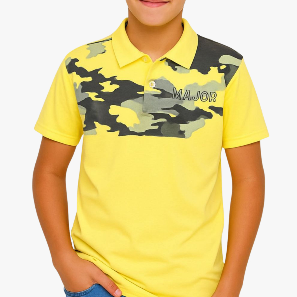 Camisa Camiseta Gola Polo Infantil Menino Masculina Estampa Juvenil Cores Casual Verão 10 ao 16