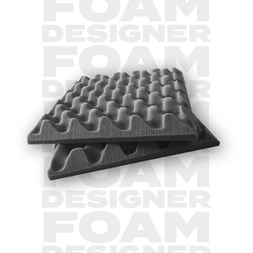 ESPUMAS ACUSTICA MOD. SINUS KIT COM 5 PEÇAS 50X50X2cm