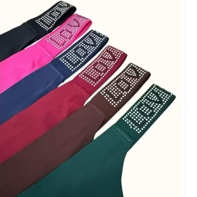 Kit 5 Calcinhas LOVE Fio Dental Strass Brilho Sem Costura Slim Sexy Lingerie Premium P | M | G | GG — imagem 2 de 2