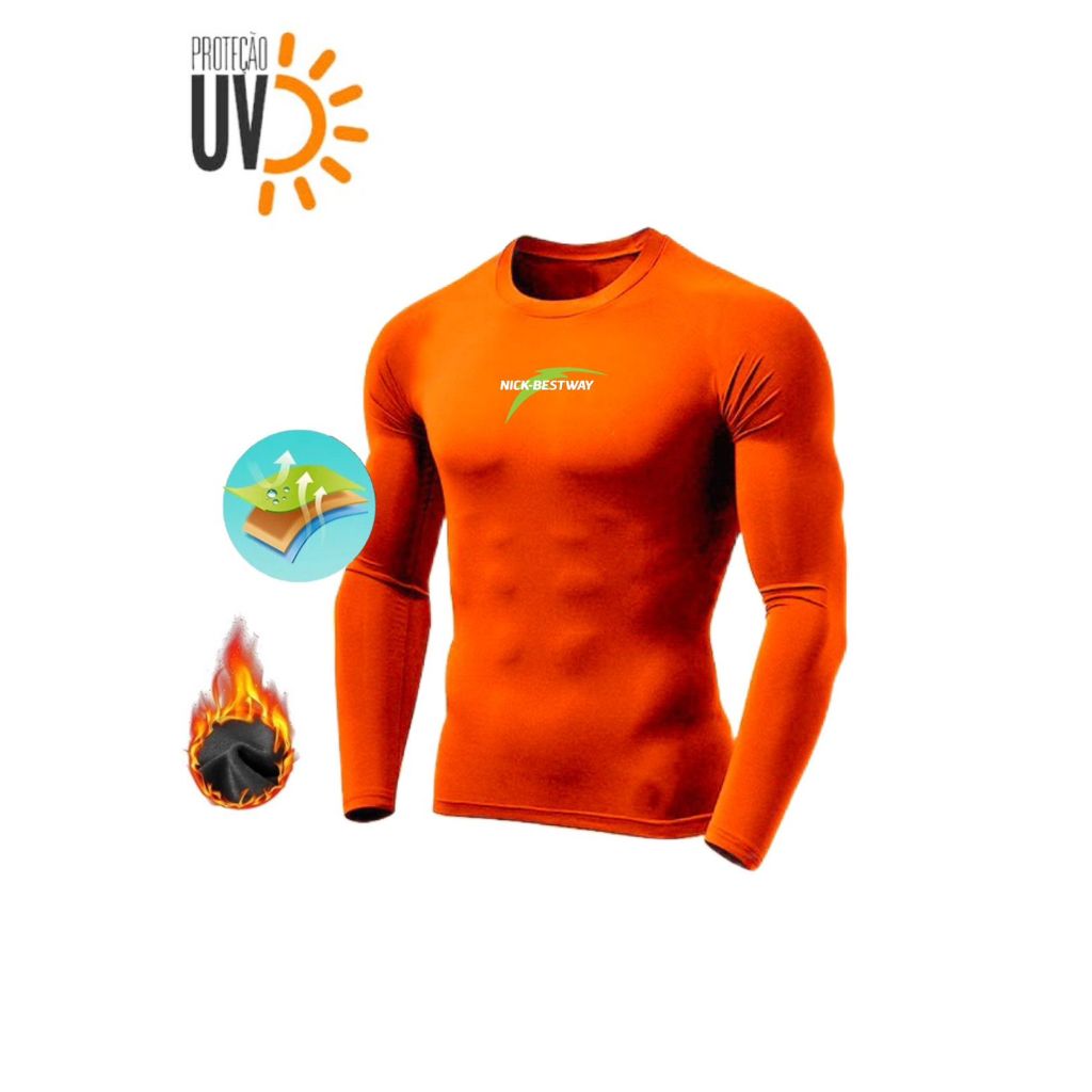 Camiseta Térmica Masculina Inverno | Segunda Pele com Proteção UV e Compressão